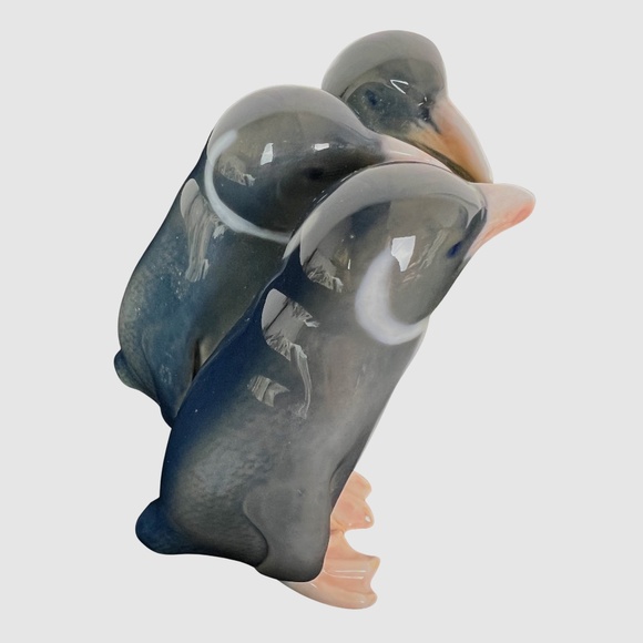 Royal Copenhagen Penguin Trio Vintage Porcelain - Picture 2 of 11